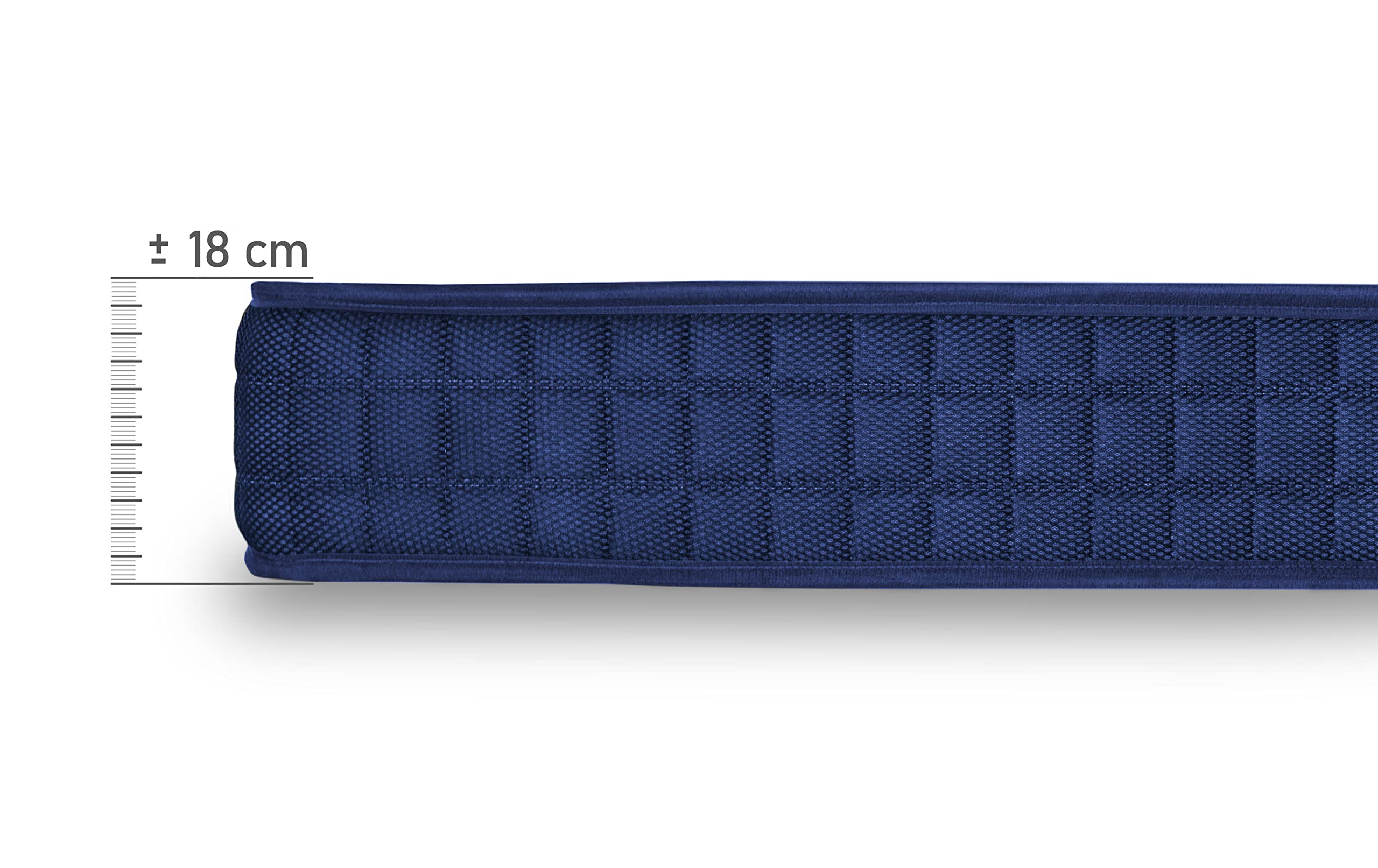 Letto Completo 80x180 Cm Con Materasso E Rete - Bianco/Marrone, Relax Edition 18 Cm - Foto 7