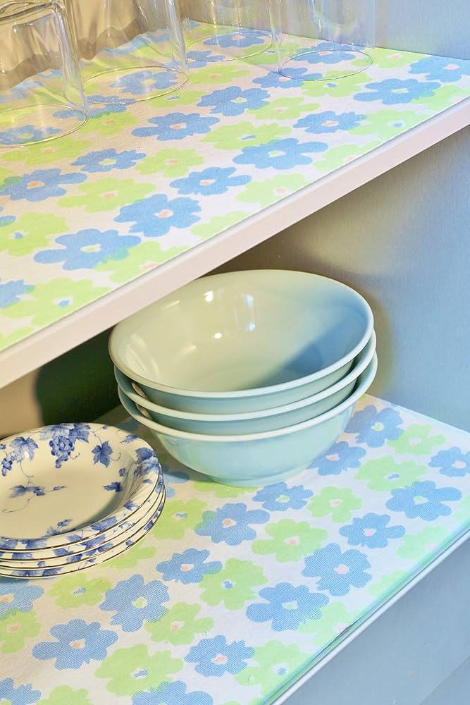 Amazon | 食器棚シート (北欧花柄：奥行 30cm×1．6m)×【 1枚