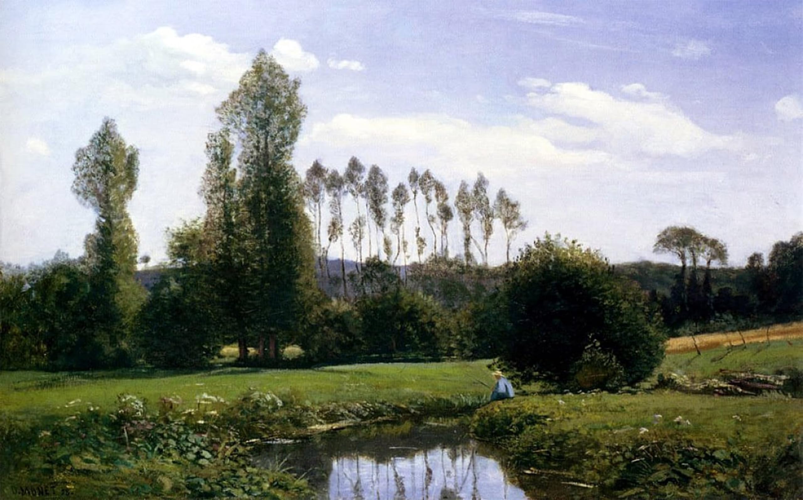 SERENDIPITP Vintage Wall Art Canvas Nordic Poster Canvas Print Picture Veduta Di Rouellesn by Claude Monet Wall Art Poster for Home Decor 60x90cm