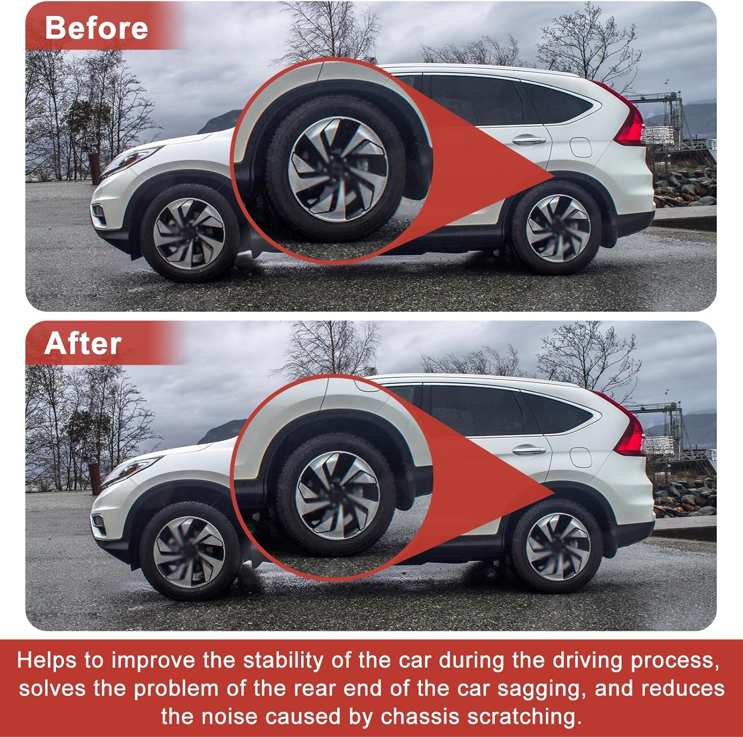 OwnMy 4PCS Rubber Coil Spring Spacers for Cars Heavy Duty Round Coil Spring Boosters, Universal Coil Spring Boosters Spacers Coil Spring Lift Spacers 5-5.5 Inch Rear Coil Spring Spacers for Trucks