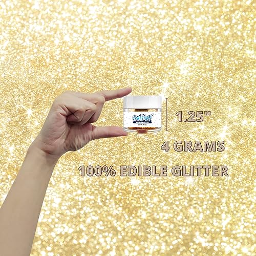 Miniatura 4 de Purpurina comestible de grado alimenticio, polvo brillante de confitería para postres y bebidas, suministros para hornear y decoración de pasteles,