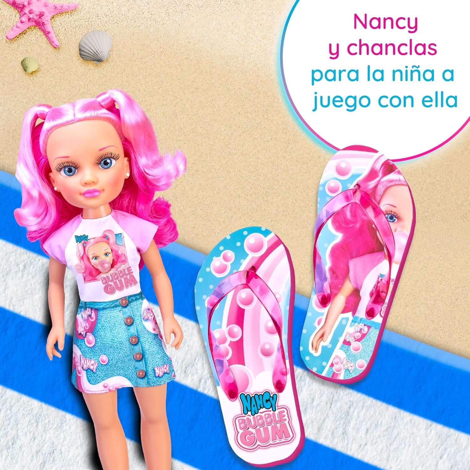 Muñeca Nancy Bubble Gum con chanclas a juego por 17,49€ ¡¡45% de descuento!!