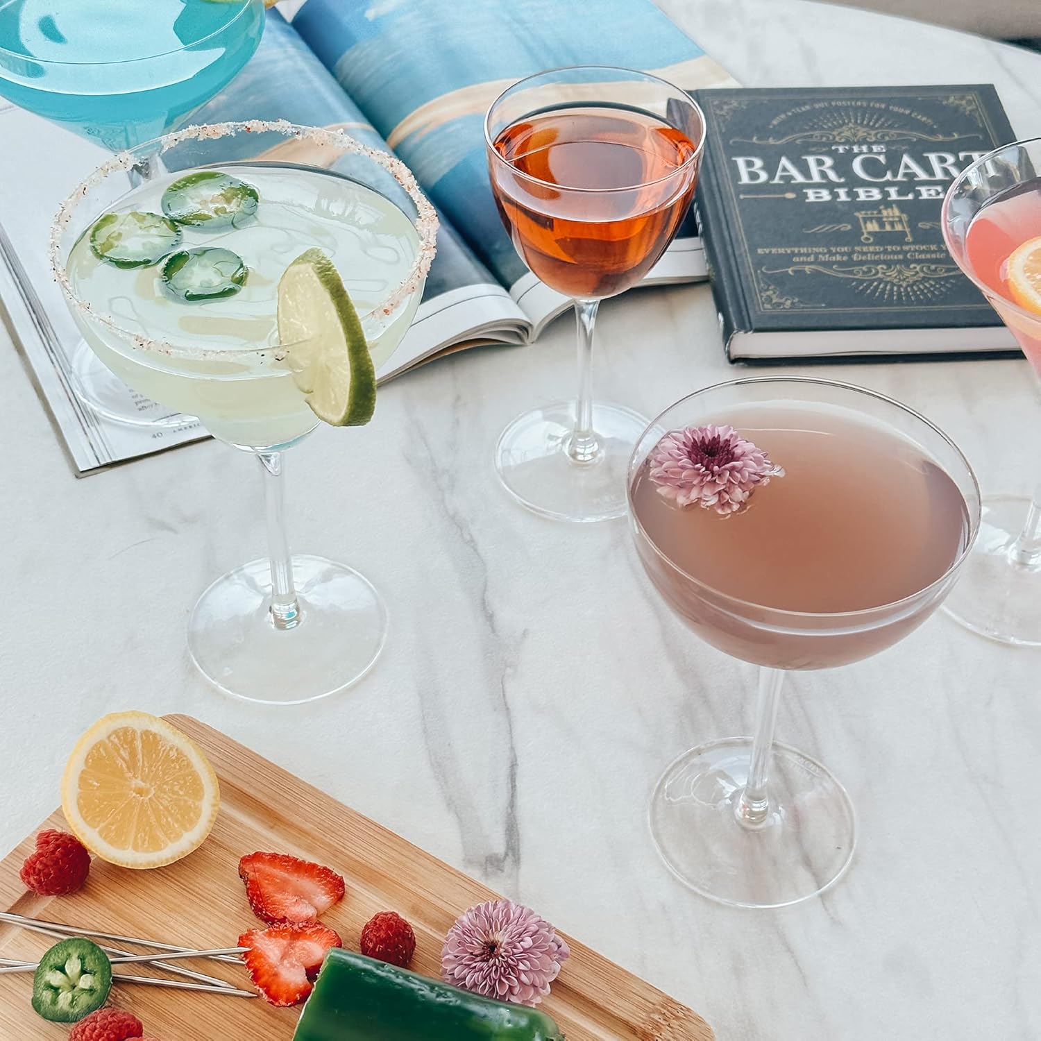 MORA Pure Nick and Nora Glasses, Set of 4-6oz - Smaller Cocktail Glass for Bijou, Old Pal, Aperitifs, Negroni, Vermouth, Wine, etc. Hand Blown Premium Crystal - Classic Bartender Mixology Glassware - Image 8