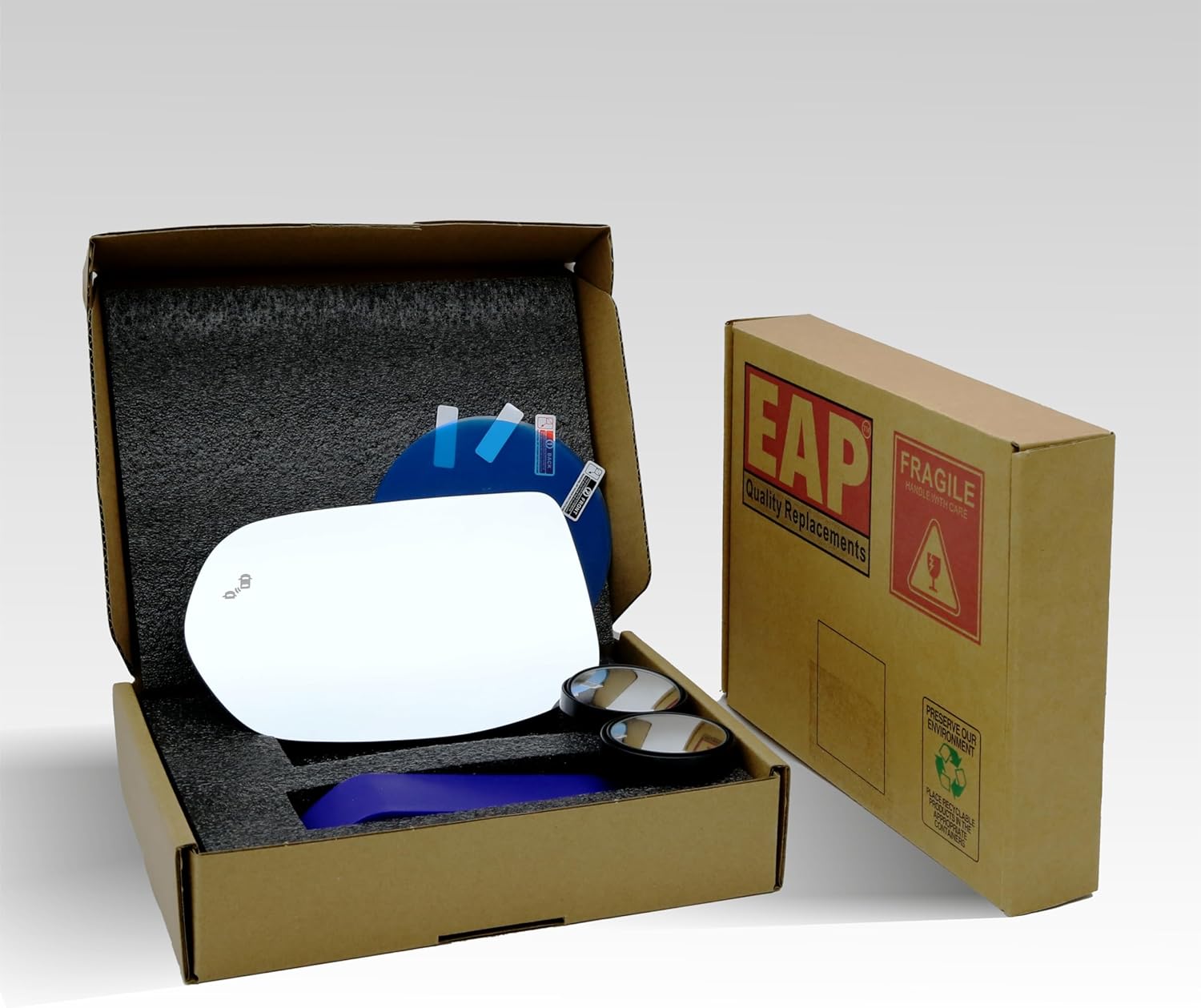 EAP Driver Side Mirror Glass Compatible with Honda CR-V 2017-2022, Heated with Blind Spot 76253TLAA32 HO1324124