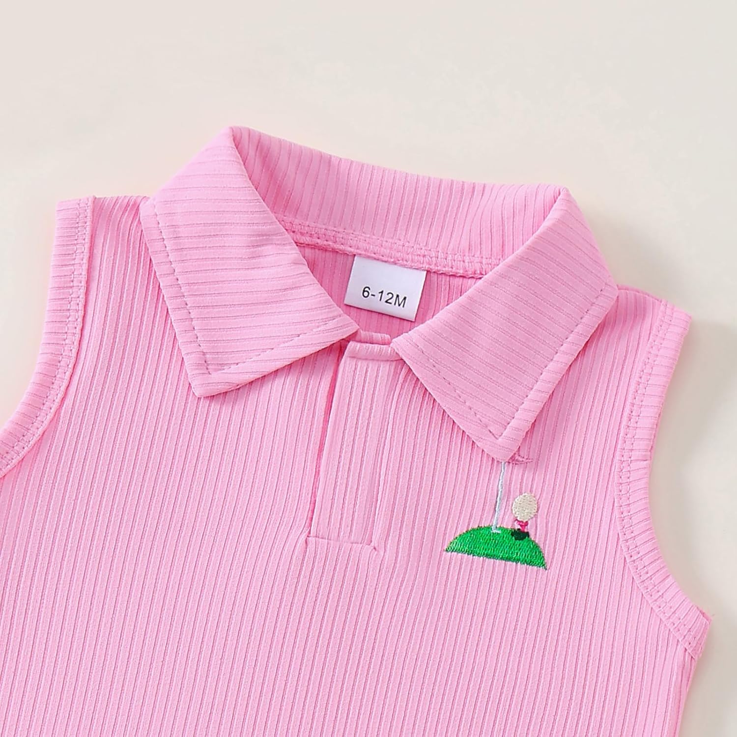 Toddler Baby Girl Golf Outfit Golf Print Polo Shirt Sleeveless Tank Top Mini Skirt Set Cute Girls Summer Clothes - Image 2