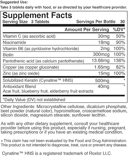 Miniatura 9 de Nouráge Suplemento diario para el crecimiento del cabello para mujeres y hombressuministro de 3 meses, 180 unidades, ingredientes totalmente