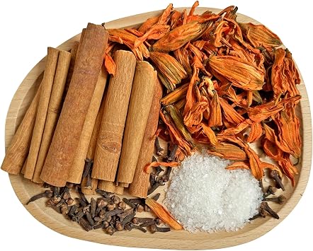 Christmas Potpourri Simmer Pot Kit - Lily, Cinnamon Sticks, Clove and Spicy Vanilla Salt, Fall Scents Fragrance Stovetop Potpourri, Perfect Christmas Blend House Warming Hostess GiftAutumn Spice