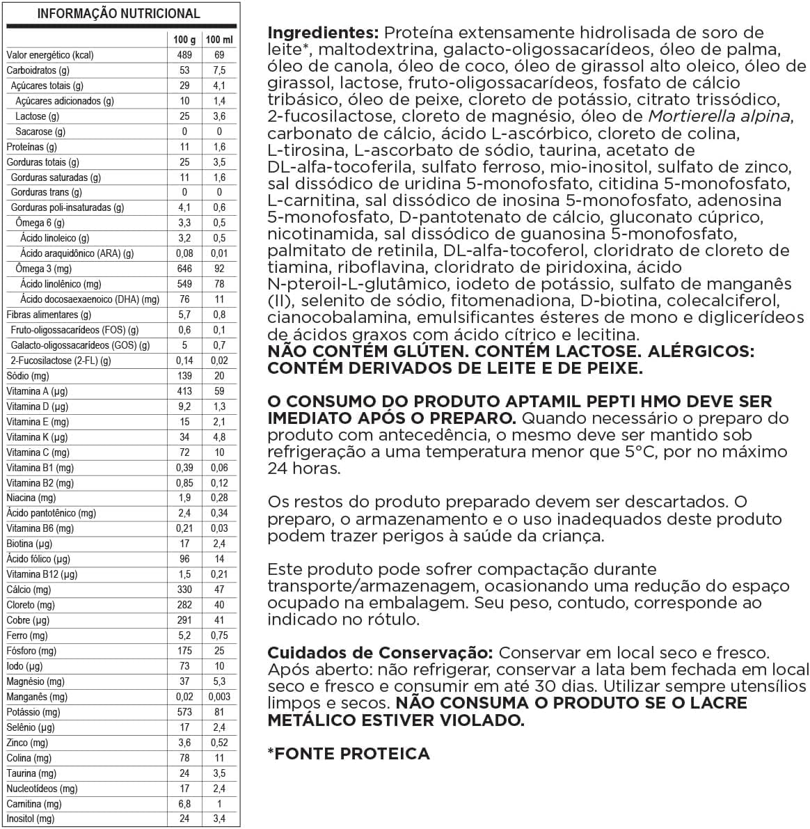 Fórmula Infantil Aptamil Pepti 800g - Kit 6 latas
