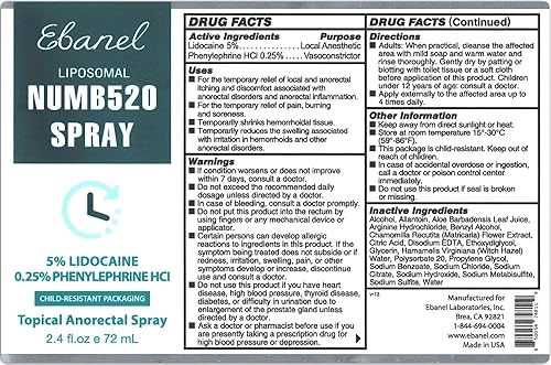 Miniatura 8 de Crema en aerosol, 5 % lidocaína de Ebanel Numbing