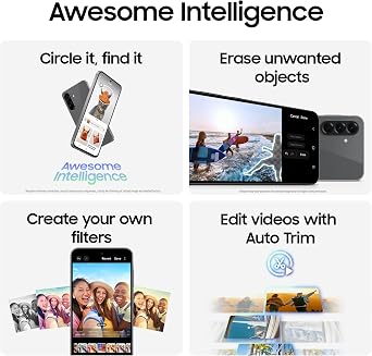 Samsung Galaxy A56 5G Cell Phone, 128GB AI Smartphone, Unlocked Android, AI Photo Edits, Large Screen, Long Battery Life, 2025, US , Awesome LightGray