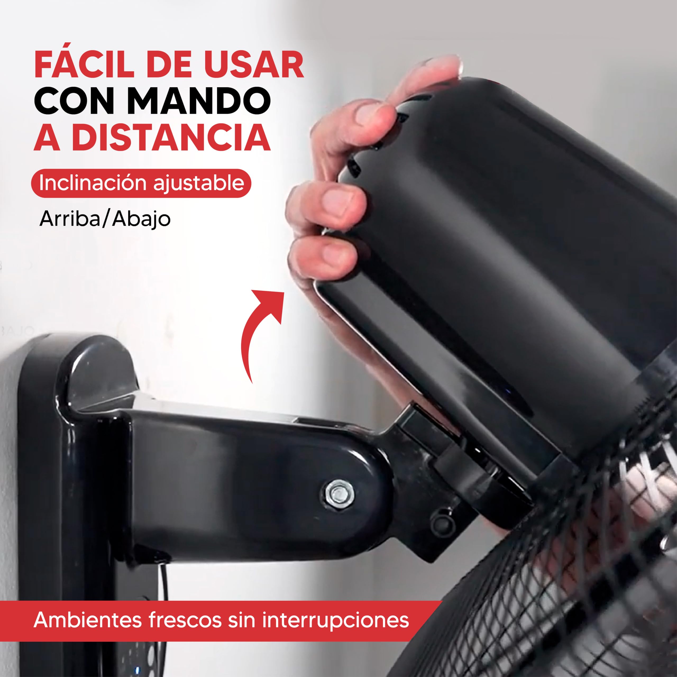 SOGO Ventilador De Pared 16" Con Mando A Distancia - Alta Potencia Bajo Ruido Para Dormitorio - Oscilante Con Temporizador - Ventilador De Pared Con Aire Direccionable