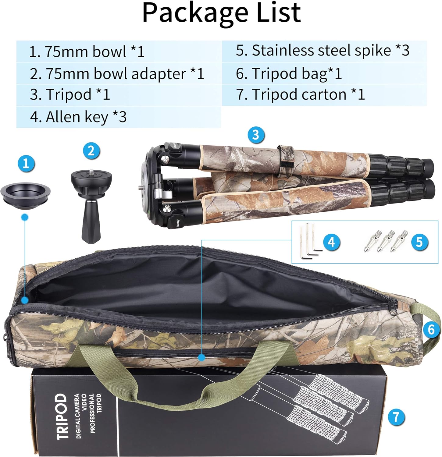 Hоlіdау Dеаlѕ 🛒 Carbon Fiber Bowl Tripod-INNOREL RT90CM Heavy Duty Bowl Tripod with 75mm Bowl Adapter 40mm Leg Tube Ultra Stable Professional Camera Tripod Max Load 88lb/40kg with Camouflage Sleeve Bіg Sаlе Carbon Fiber Bowl Tripod-INNOREL RT90CM Heavy Duty Bowl Tripod with 75mm Bowl Adapter 40mm Leg Tube Ultra Stable Professional Camera Tripod Max Load 88lb/40kg with Camouflage Sleeve