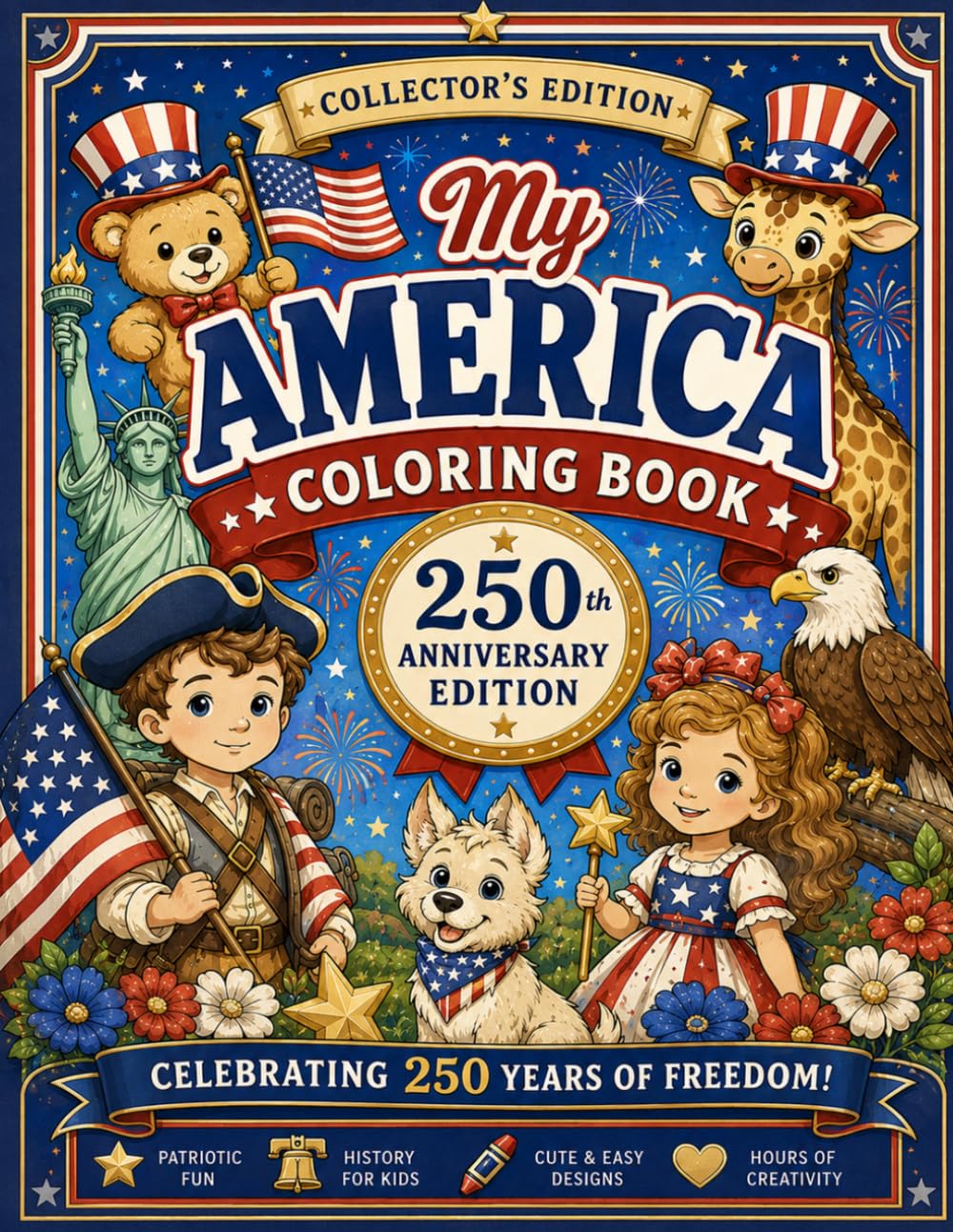 My America Coloring Book: 250th Anniversary Edition: Celebrating 250 years of freedom (America 250)