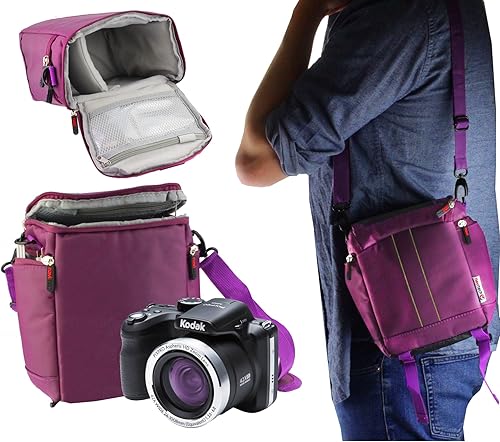 Navitech Funda de viaje para cámara morada, compatible con Nikon Coolpix P900