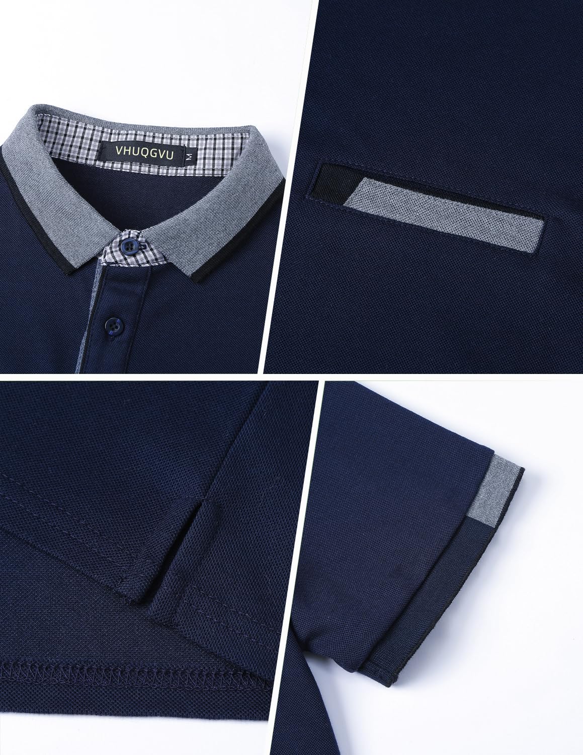 VHUQGVU Polo Uomo Manica Corta Slim-Fit Polo Golf da Uomo con Colletto Poloshirt Casual a Manica Corta T Shirts