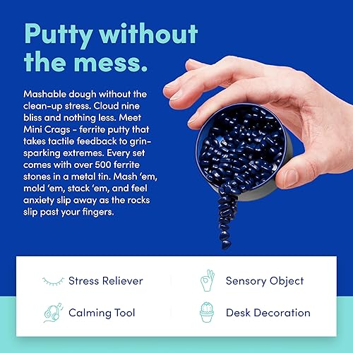 Miniatura 3 de Speks Masilla de ferrita Crags, más de 500 piedras de ferrita en una lata de metal, juguetes para ansiedad seriamente satisfactorios para adultos y