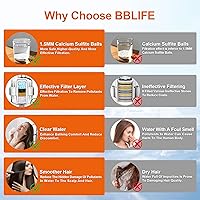 Vista 6 de BBLIFE Upgrade Much More Efficient Plastic Shower Filter, High Revitalizing Shower Filter to Remove 99% Chlorine, to Clean Hard Water, Refresh Water