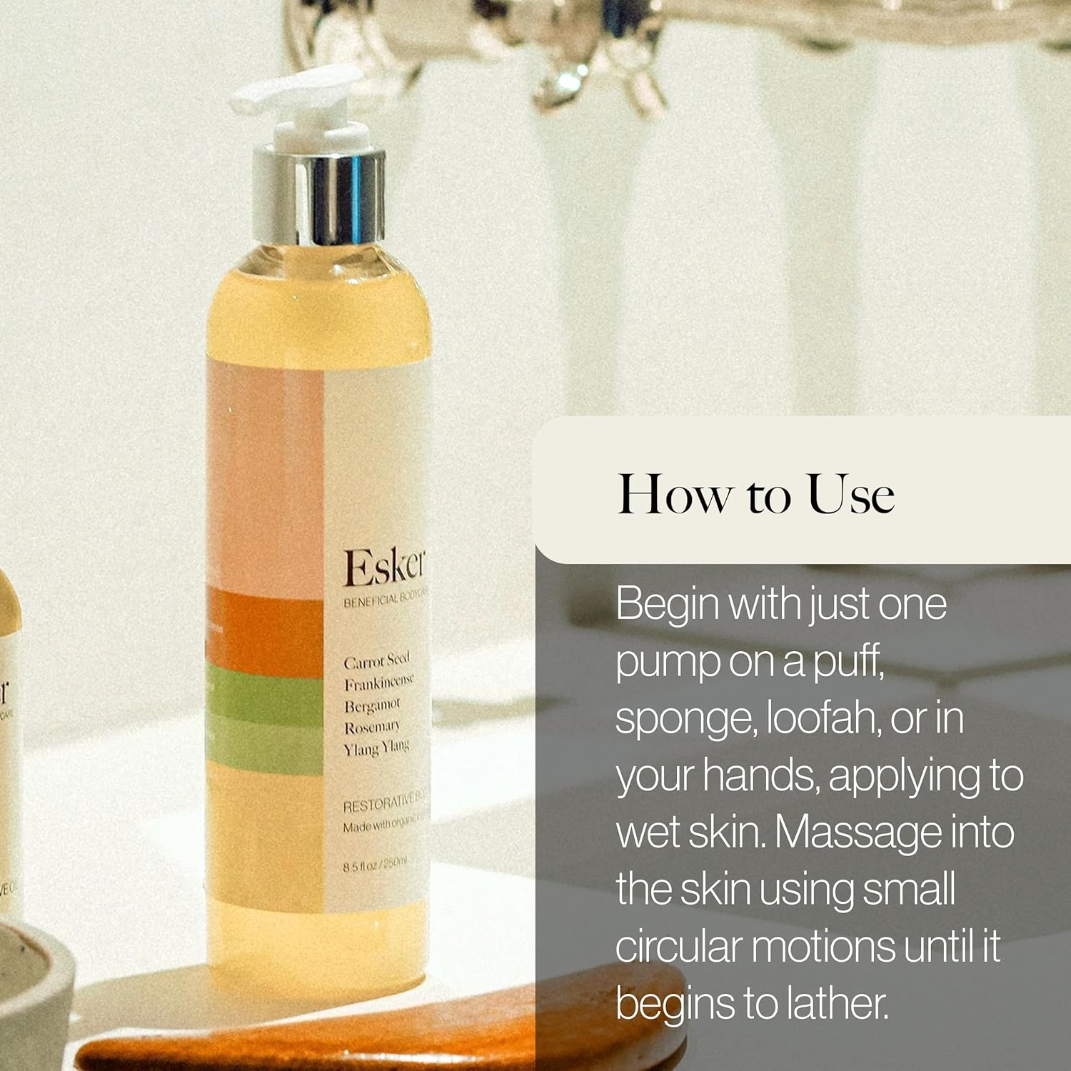 ESKER - Natural Restorative Body Wash | Plant-Based, Cruelty-Free, Clean Beauty (8.5 oz | 250 ml)