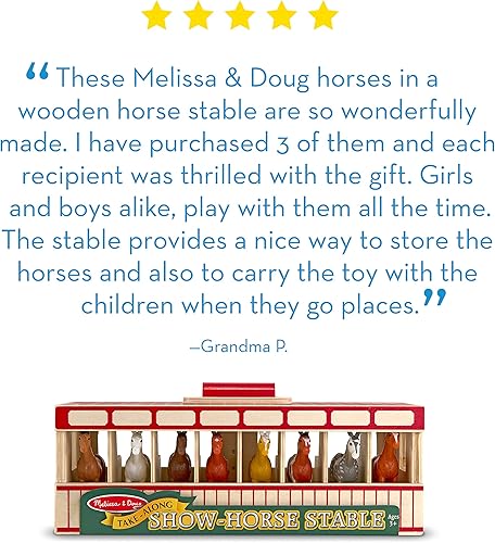 Miniatura 5 de Establo de madera de juguete con 8 caballos de Melissa  Doug