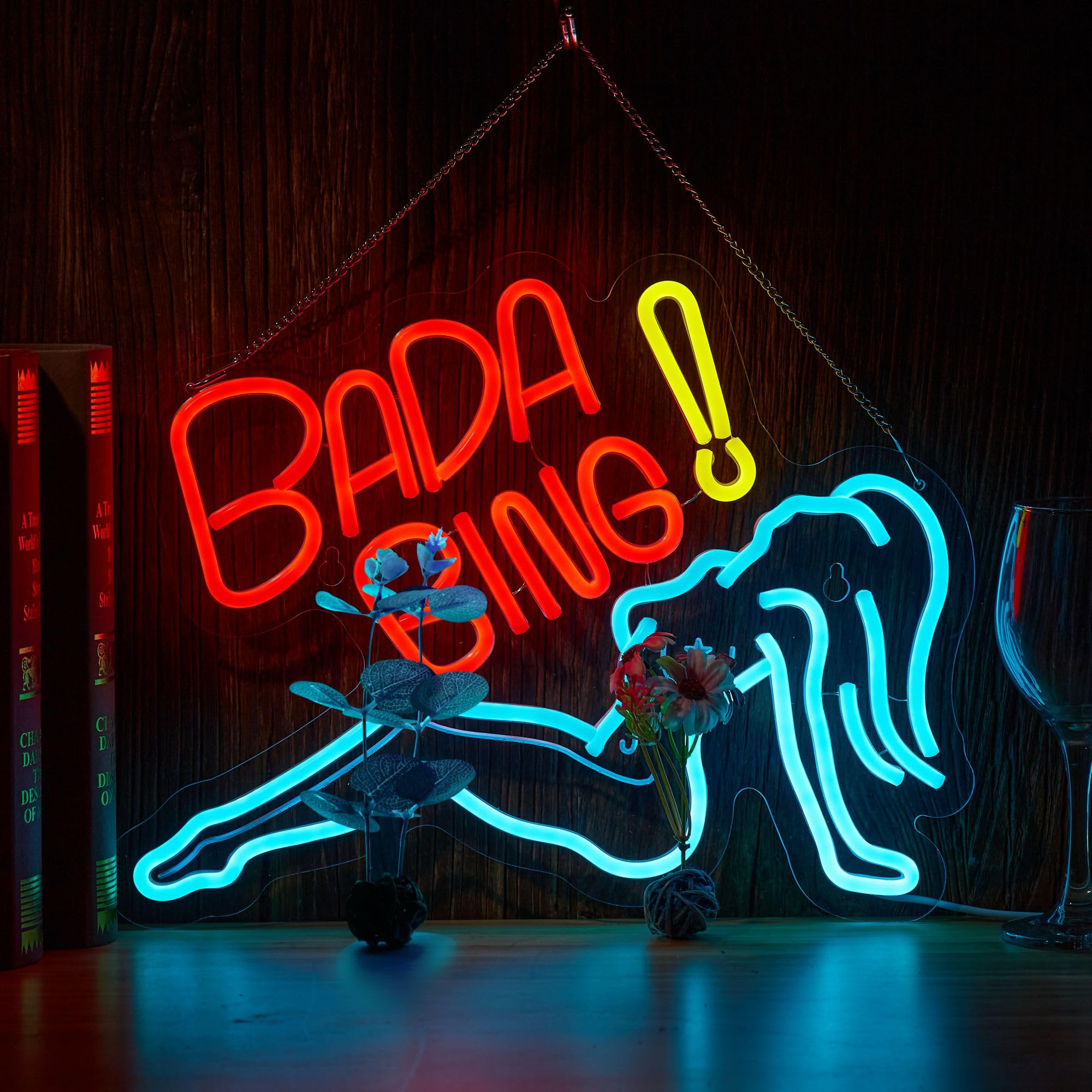 Bada Bing Neon Girl Sign for Wall Decor Sopranos Led Light for
