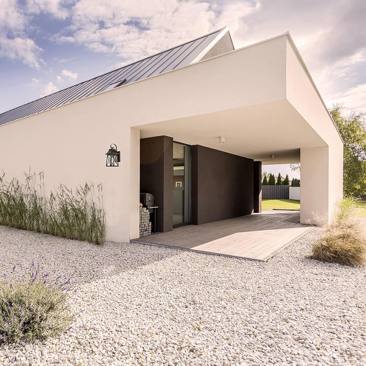 Suреr Bіg Clеаrаnсе! FLALINKO Outdoor Wall Sconce - 2 Pack 14 Farmhouse Porch Light in Oil Rubbed Bronze Finish with Clear Seedy Glass for Barn, Patio, Porch, Doorway, Entryway (ORB, Twin Pack)