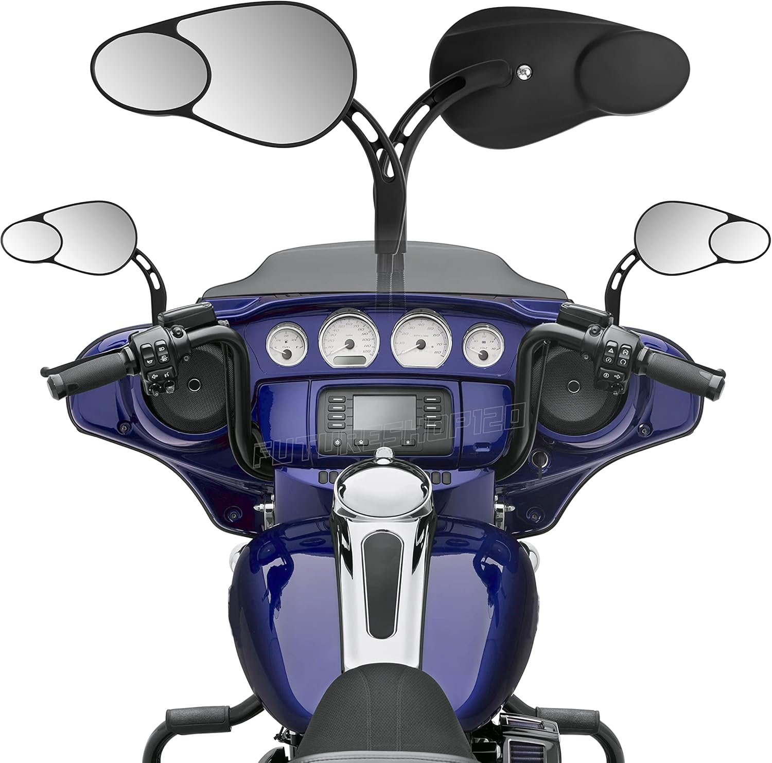 Fits 2020 Street Glide Split Vision Mirrors Motorcycle