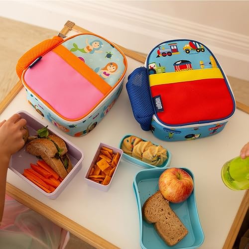Miniatura 2 de Wildkin Lonchera aislada con clip para niños, ideal para aperitivos, escuela y viajes, color naranja brillante