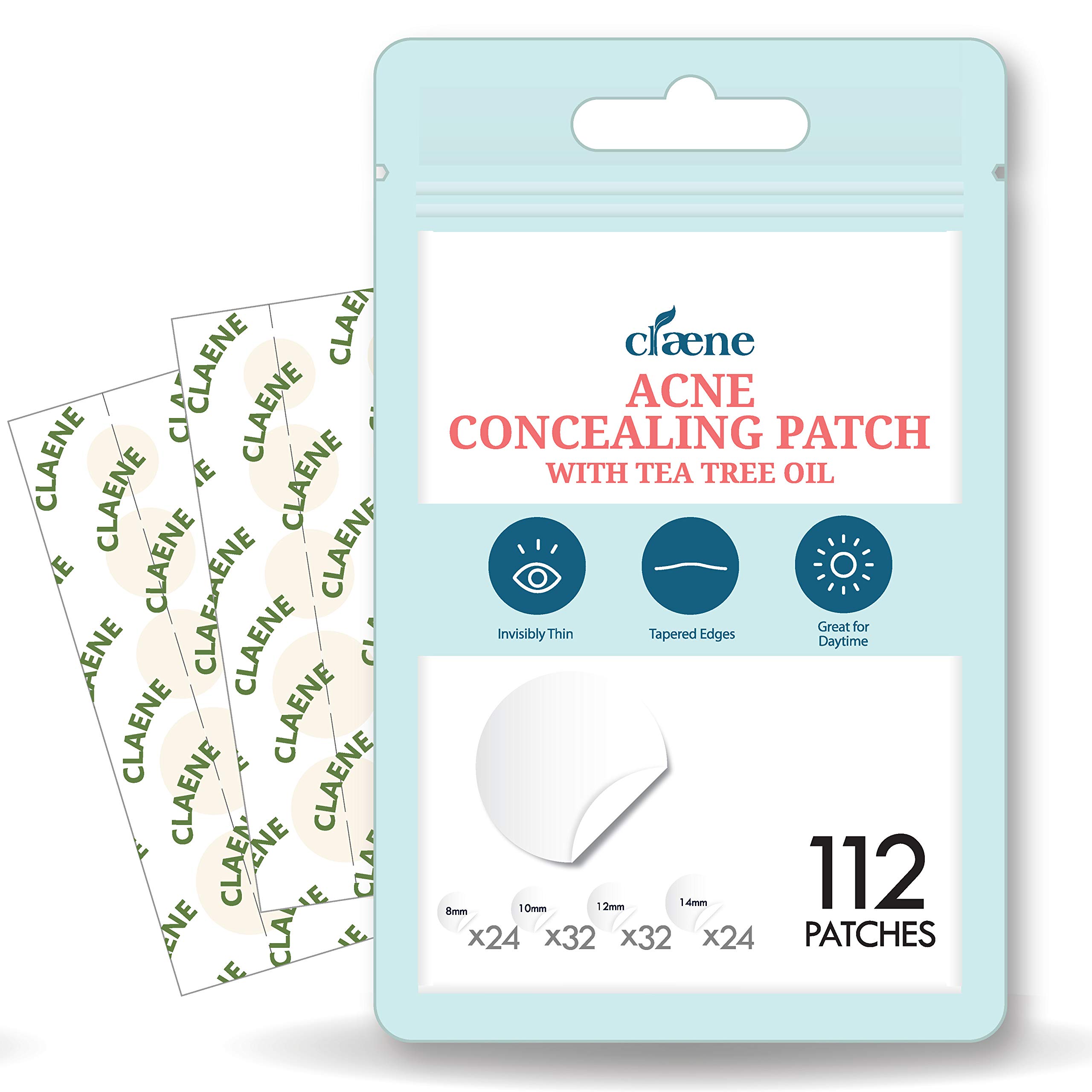 CLAENE Acne Patch Pimple Patch - Invisible Cruelty-Free Hydrocolloid Blemish Spot Facial Stickers Acne Spot Dots Pimple Free