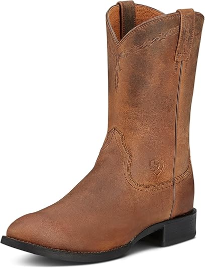 Ariat Heritage Roper Western Boots- Men’s Traditional Leather Country Boot