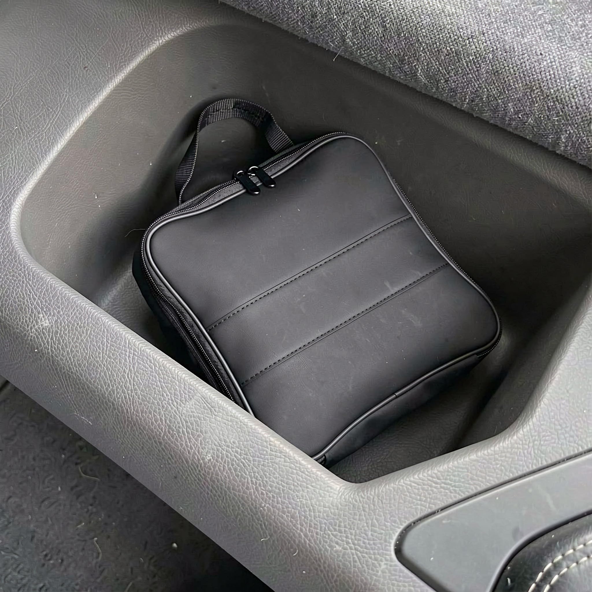 Gatuida Bolsa universal a prueba de polvo para cargador de coche | Estuche de viaje para cable de carga, de piel sintética, bolsa impermeable para guardar cables, organizador de de