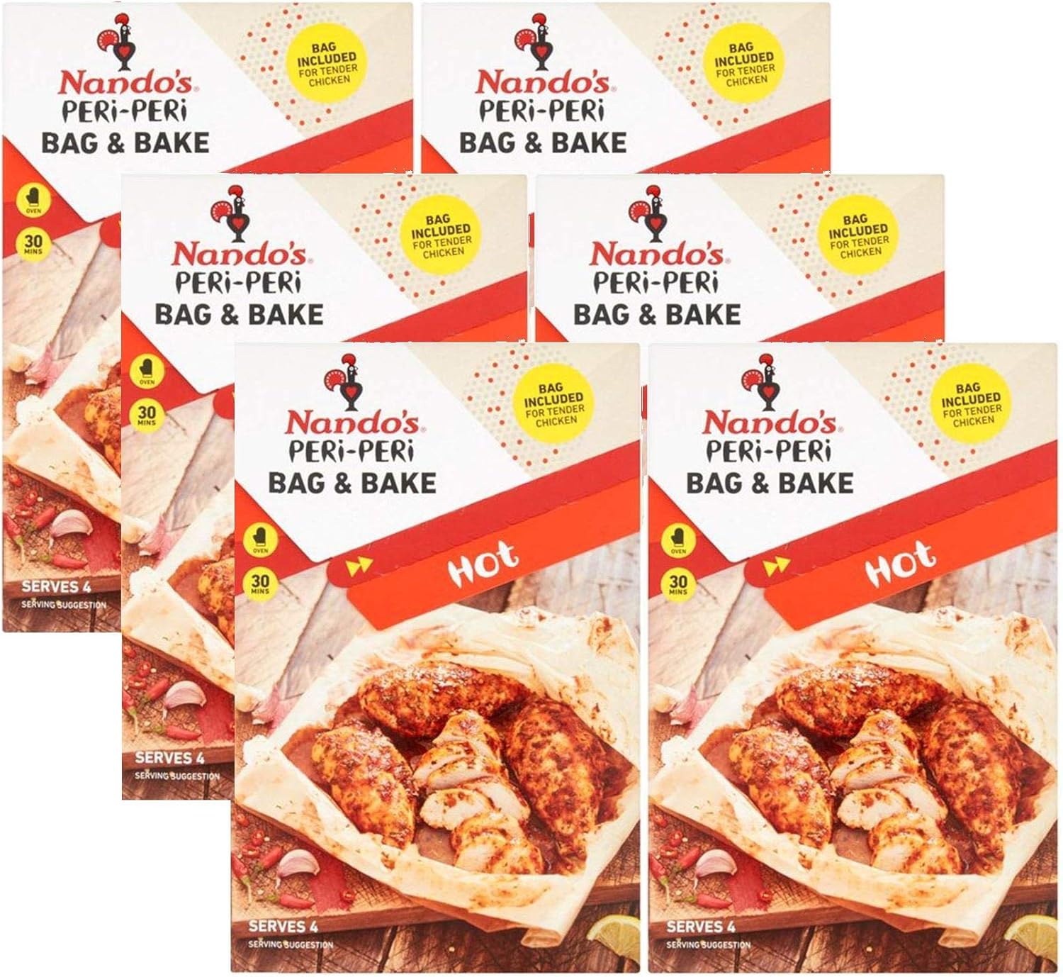 Hot Nando's Bake & Bag 20g (Pack of 6) Amazon.co.uk Grocery