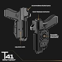 Vista 2 de Orpaz Funda Springfield XD ajustable y modular T41 compatible con soporte OWB SXD con luz/láser/óptica, accesorio de bucle para cinturón, unisex