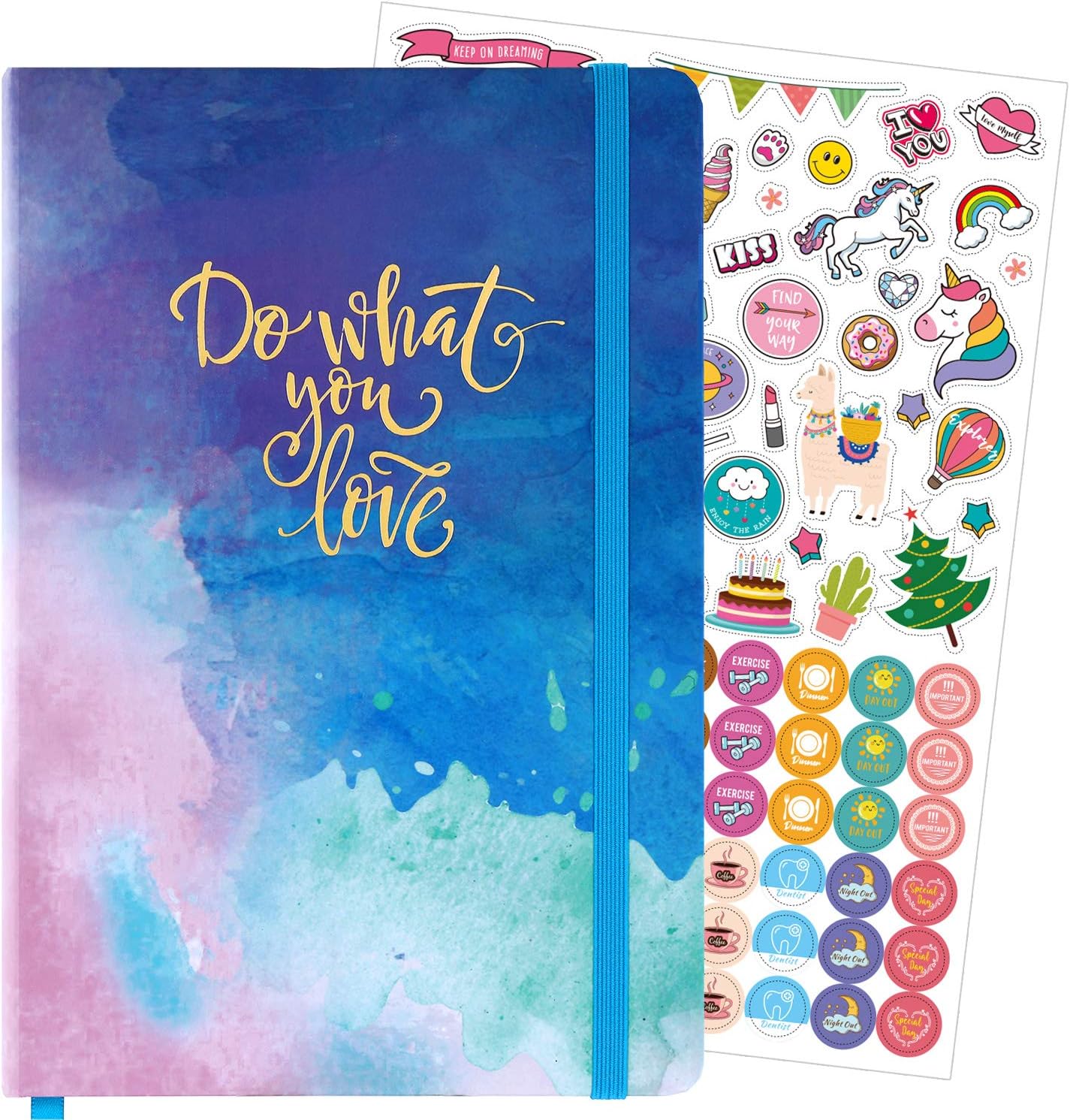Lemome Dotted Bullet Notebook/Journal - Dot Grid Hardcover Notebook, Premium Thick Paper with Stickers and Page Quick Page Finder, 5.75" x 8.4"