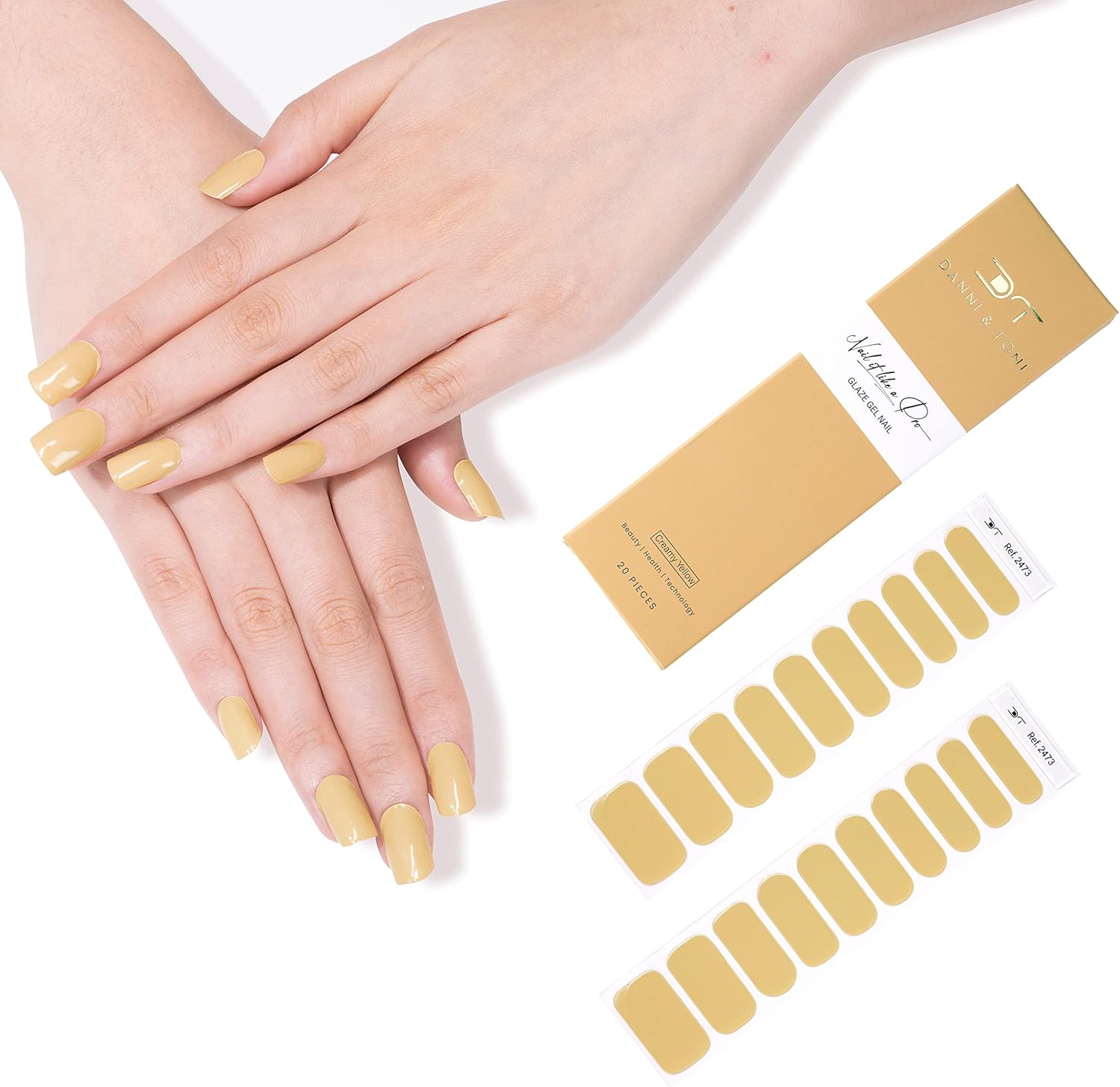 Amazon.co.jp DANNI&TONI Stick and Harden Gel Nail Stickers, New