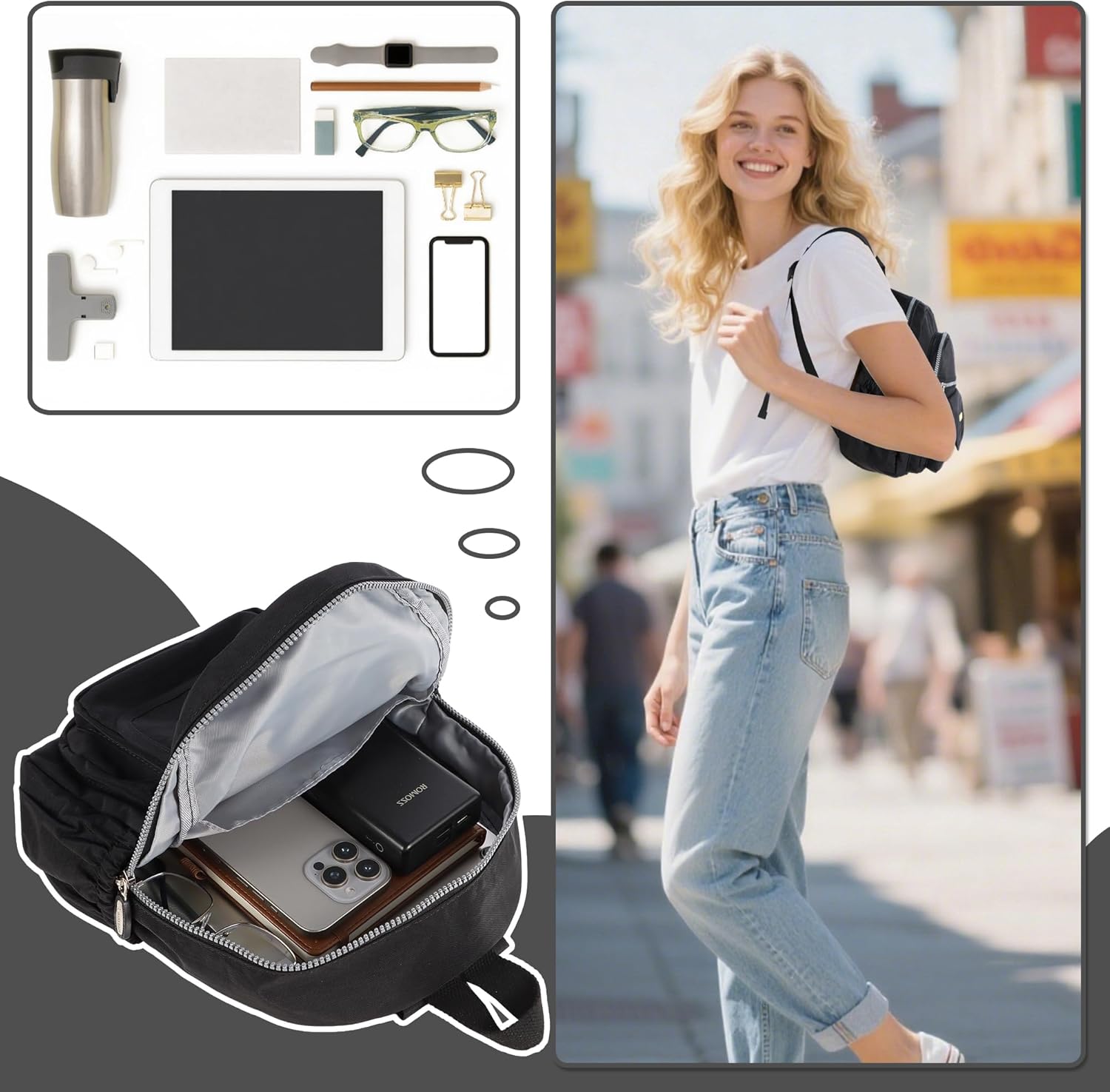 AOTIAN Mini Nylon Women Backpacks Casual Lightweight Small Daypack for Girls - Image 7