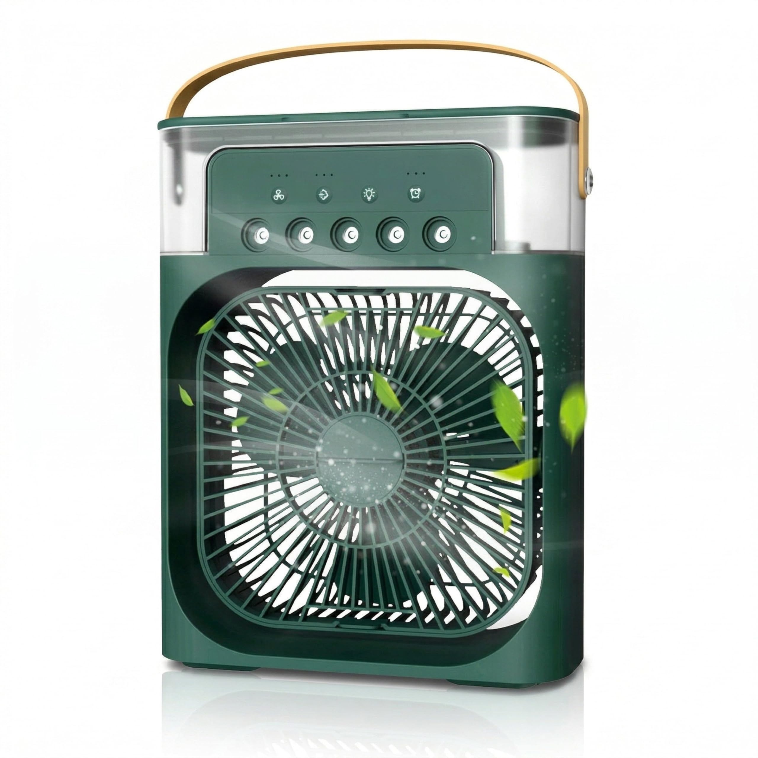 RAPTAS Portable Air Conditioner Fan Mini Evaporative Cooler, 3-Speed USB Air Cooler with Mist Spray & Timer, Personal AC Fan for Bedroom Office Travel Outdoor Use Green Mabron-image-47
