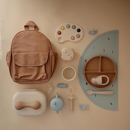 Miniatura 15 de mushie Mantel individual de silicona para niños, diseño antideslizante sin BPA (azul Cambridge) Cambridge Blue,Negro (Daisy),Azul marfil,Bluey