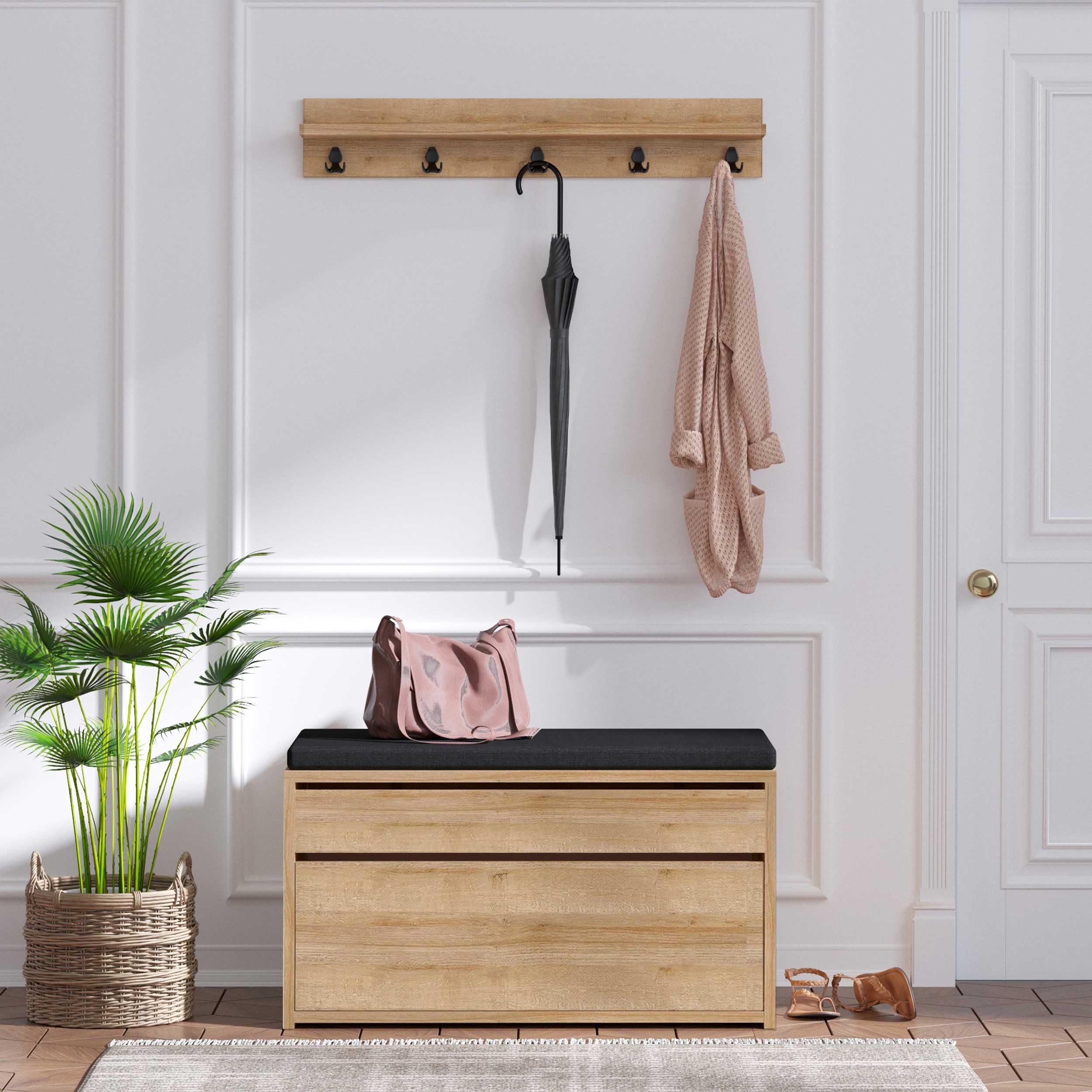 kalune Ensemble Banc Meuble à Chaussures avec étagère Boby
