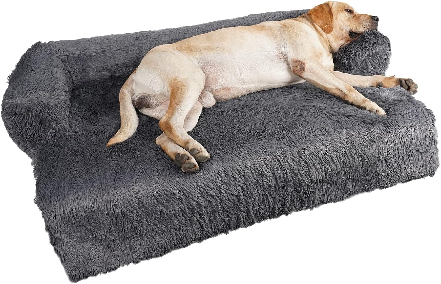 DOGKE XLarge Washable Removable Calming Dog Bed,Fluffy