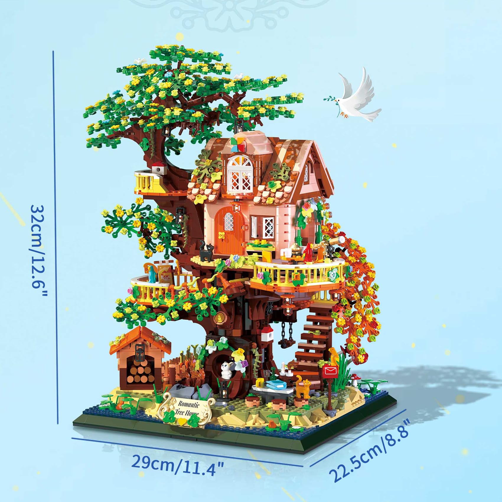 Amazon.co.jp: LULUFUN ブロック ツリーハウス おもちゃ 立体パズル