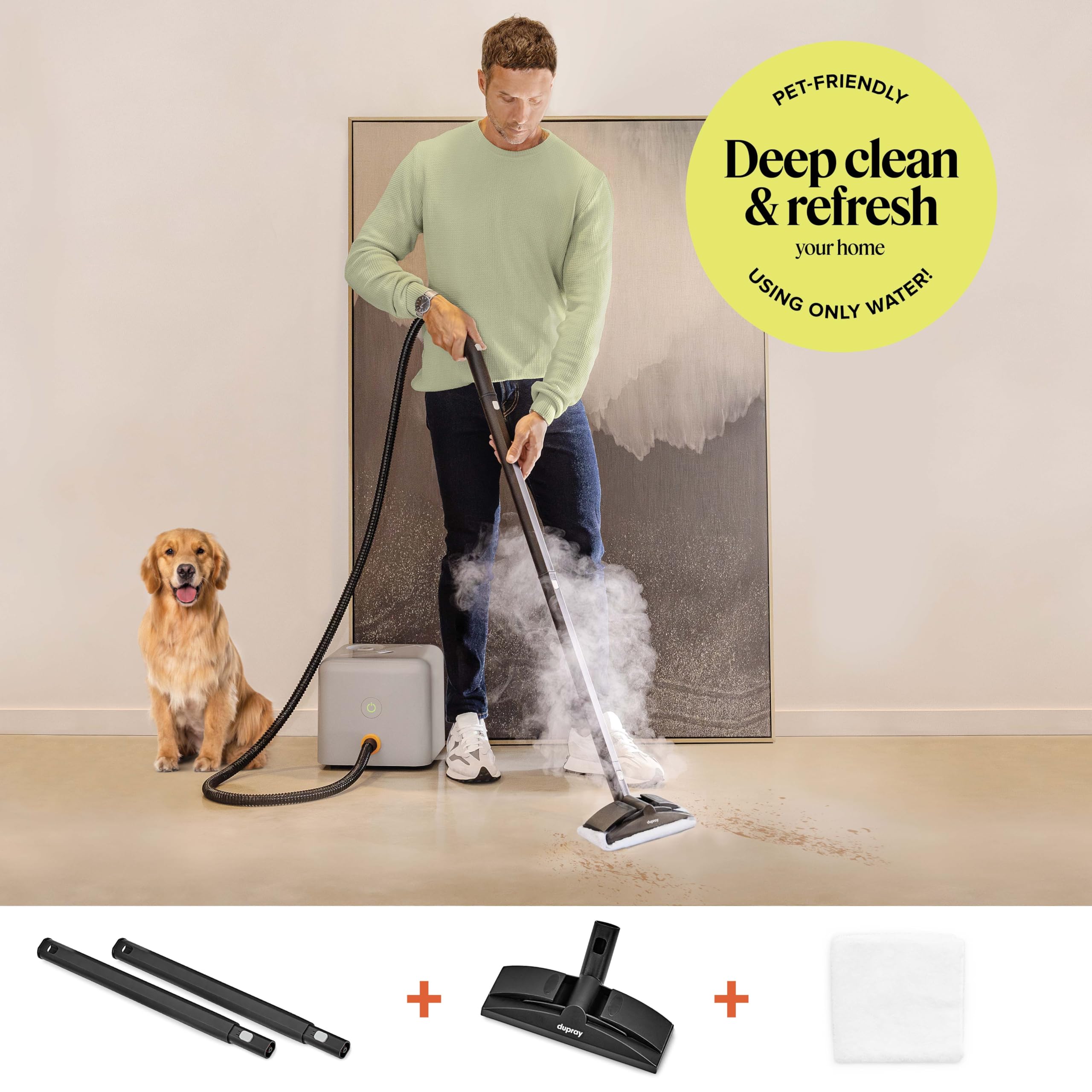McCulloch MC1275 Heavy-Duty Steam Cleaner, 45 Min Runtime, 18 Accessories | Mop Head, Brushes, & More - Built for Home, Tile, Grout, Carpet, Furniture, & Personal Car Detailing product image 21