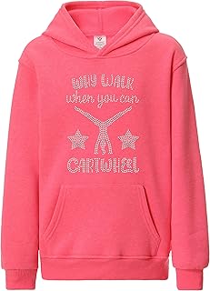 Varsany Girls Personalised Gymnastics Hoodie, Gymnast Gifts Clothes, Kids Dance Outfit Gear Equipment