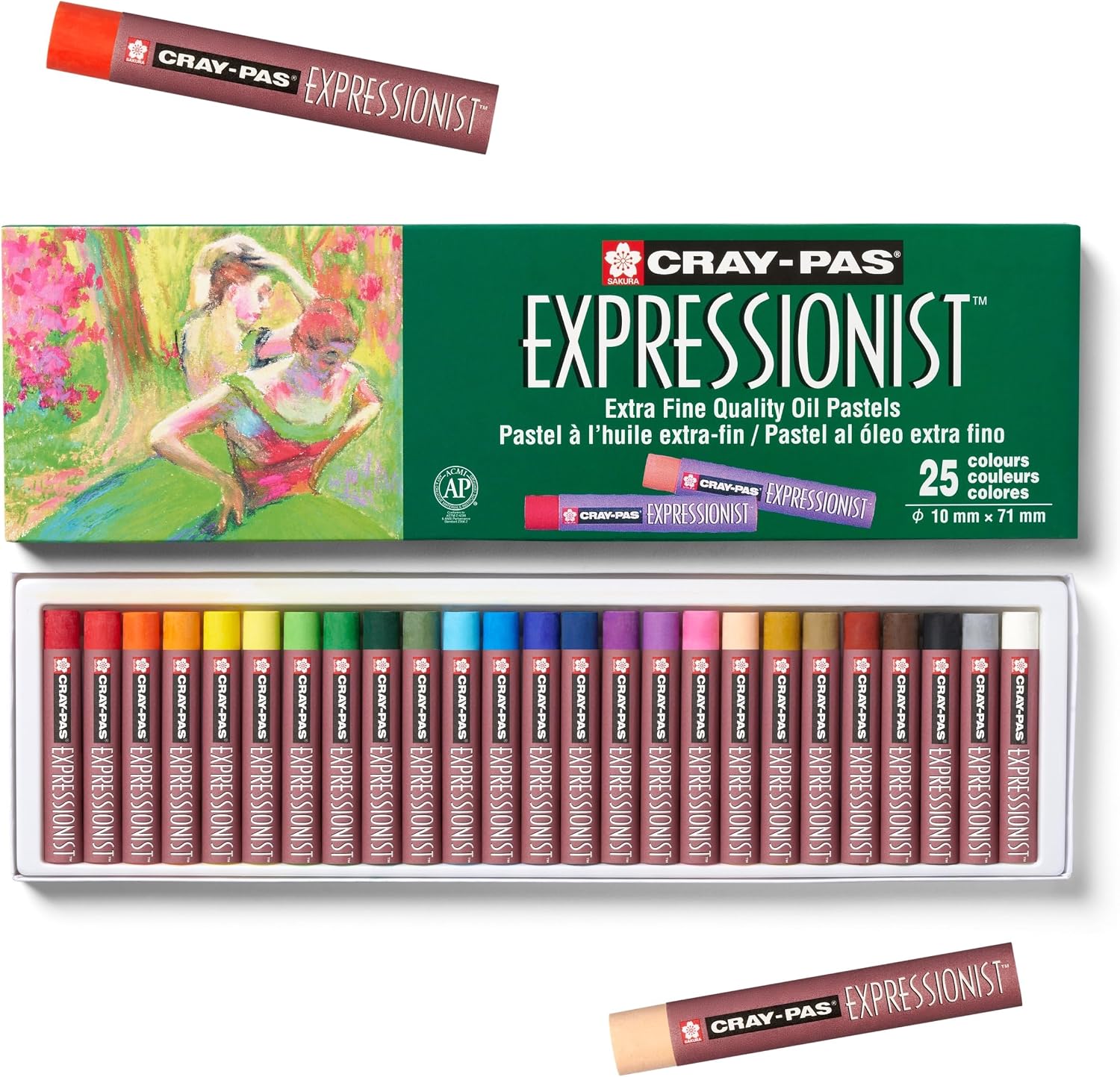 SAKURA XLP25 25-Piece Cray-Pas Expressionist Oil Pastel Set, Assorted Color