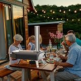 Mimiuo Forni per Pizza da Esterno con Sistema di Rotazione Automatica, Forno per Pizza a Legna e Carbonella, Forno a Legna Portatile per Pizza, Pizzaiolo per Cucina All'aperto e Giardino - 9