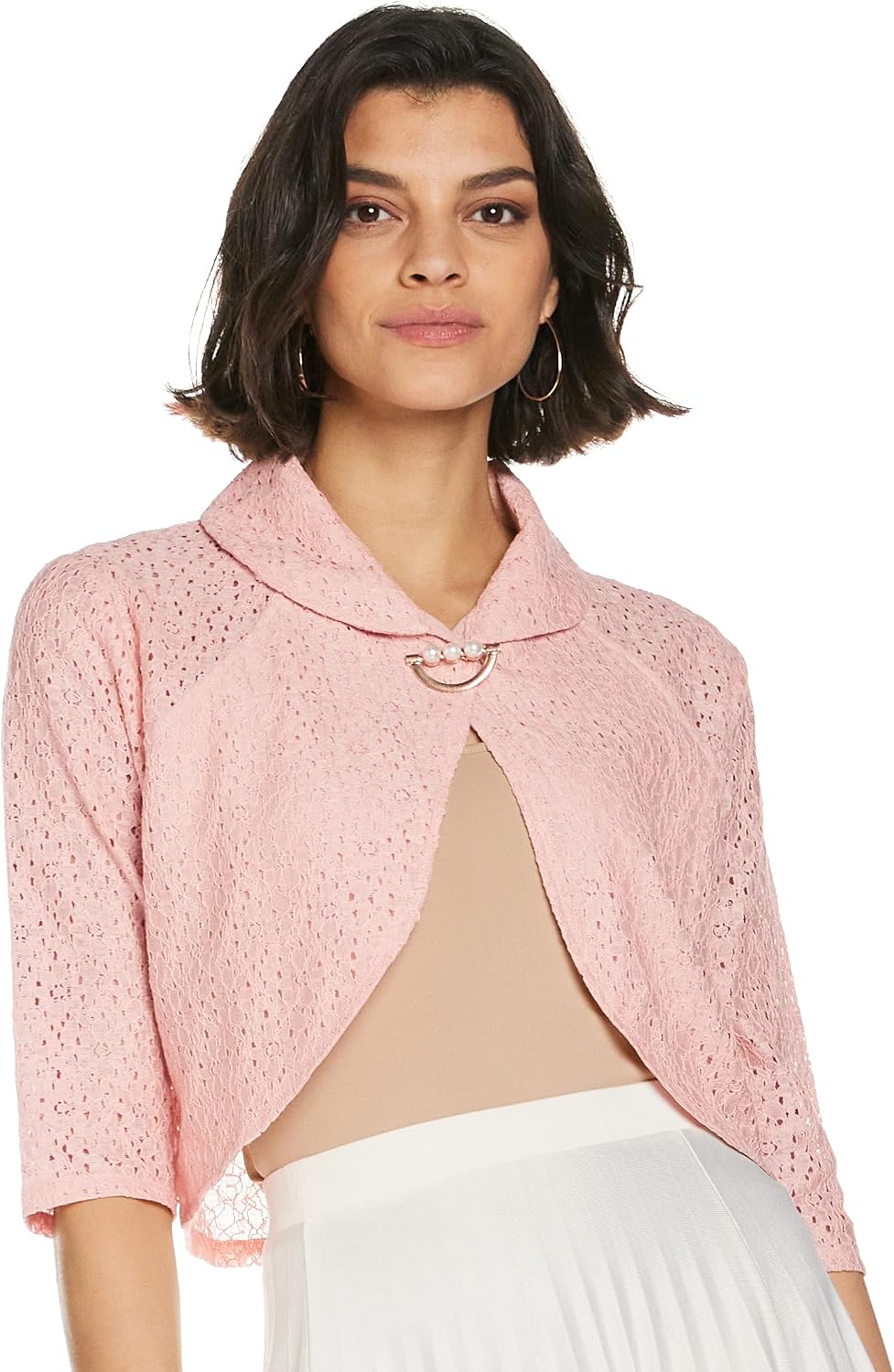 KRAVE Solid Casual Womens Shrug Regular Cotton Lightweight Jacket