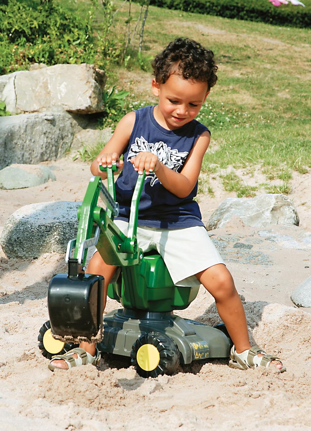 rolly toys John Deere Ride-On: 360-Degree Excavator Shovel/Digger, Youth Ages 3+