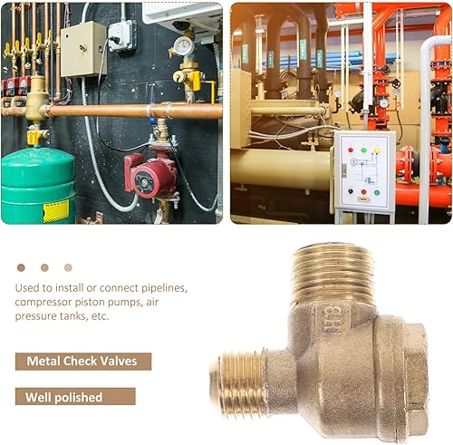 Miniatura 5 de DOITOOL Válvula de retención del compresor de aire de latón, piezas roscadas masculinas de la herramienta del aire de las válvulas del compresor de