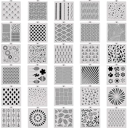 amazon com 30 pieces cookie stencil cakes baking templates floral leaf cake stencil for diy craft wedding birthday party home kitchen
