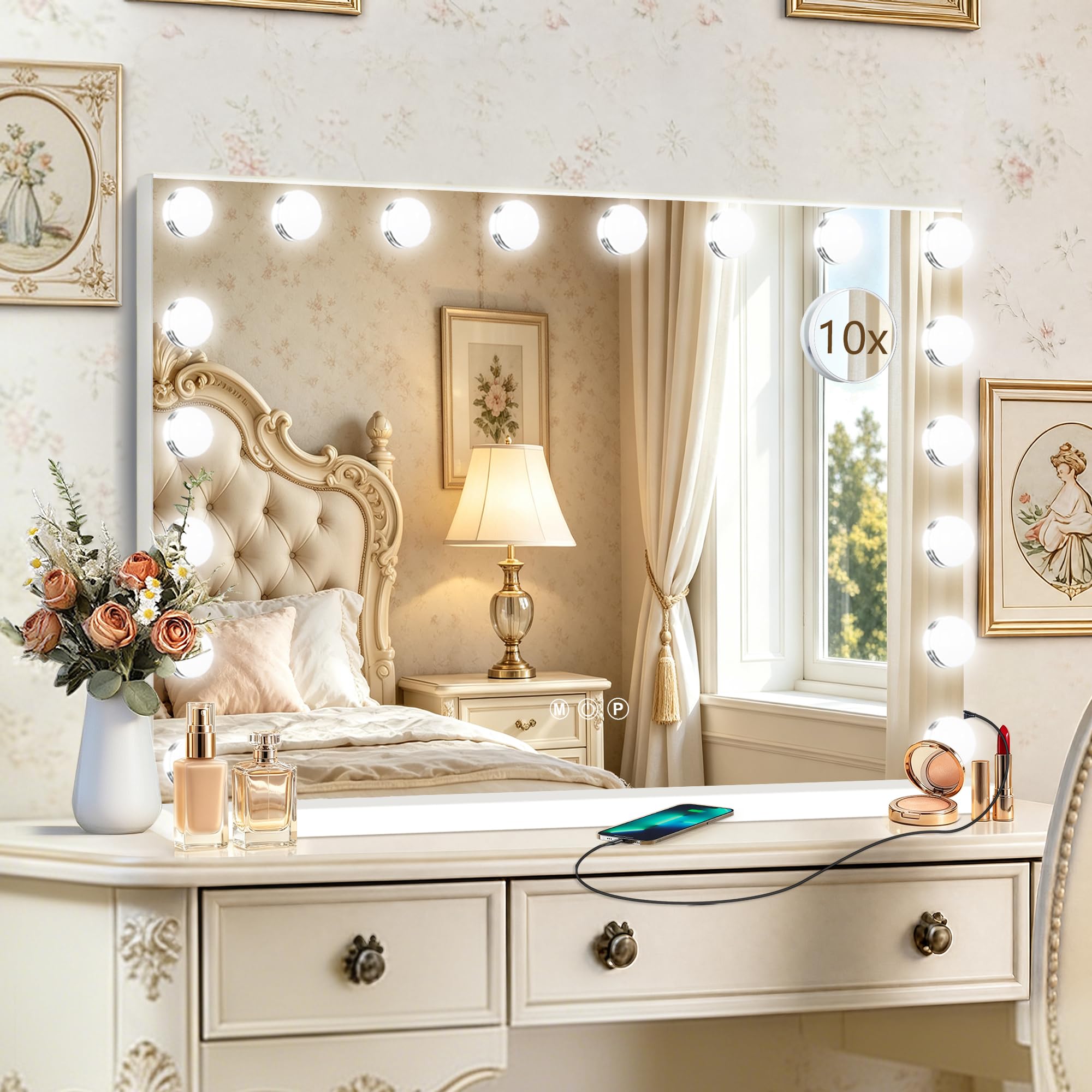 Ratsamee Hollywood Vanity Mirror - Lights & USB Charge -26 Ratsamee Hollywood Vanity Mirror - Lights & USB Charge -26