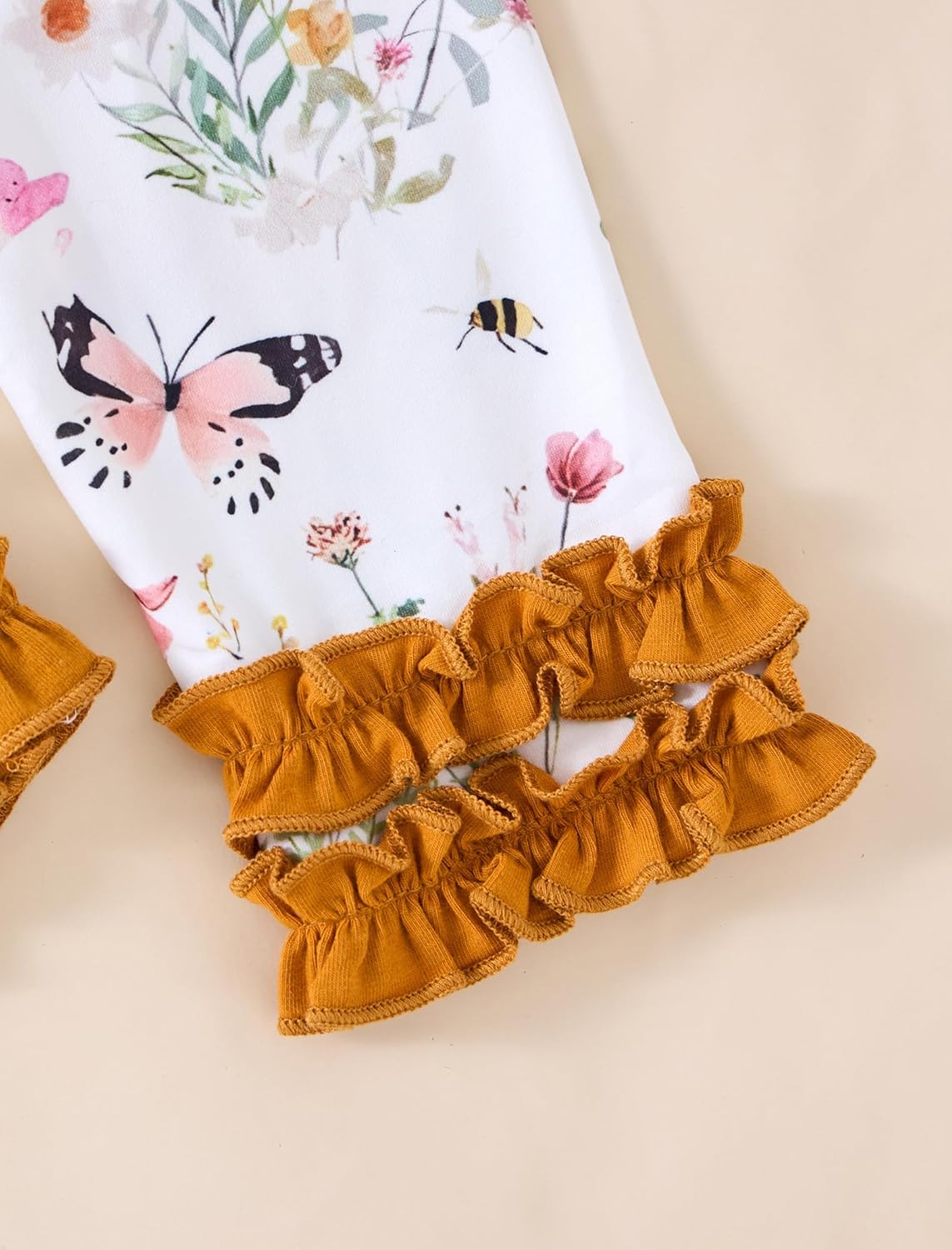 Baby Girl Clothes Toddler Girl Outfits Ruffle Long Sleeve Top and Floral Pants Set Fall Winter Clothes - Image 6